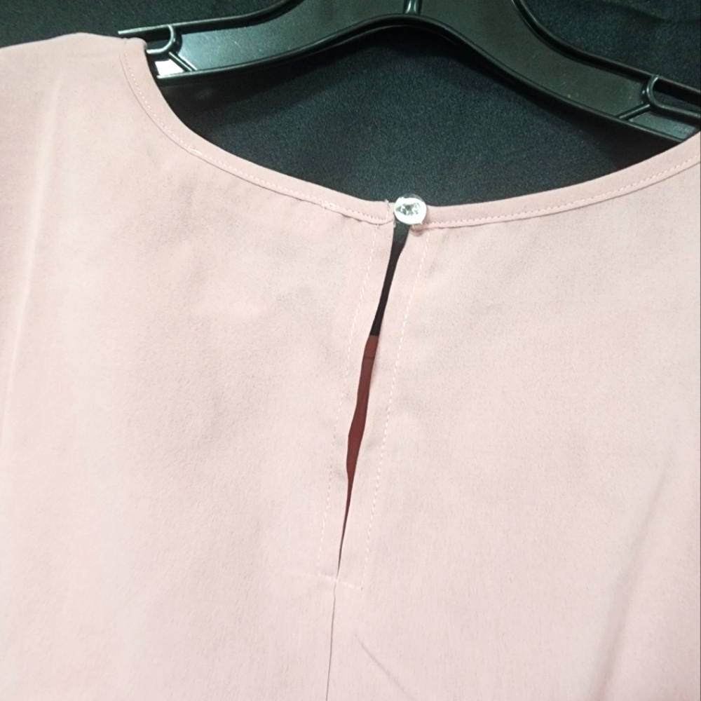 Pink Women's Dressy Crop Top - Picture 3 of 6